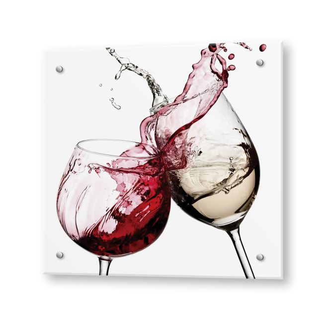 Стеклянный фартук Красное и белое вино 600*600мм в Волгограде